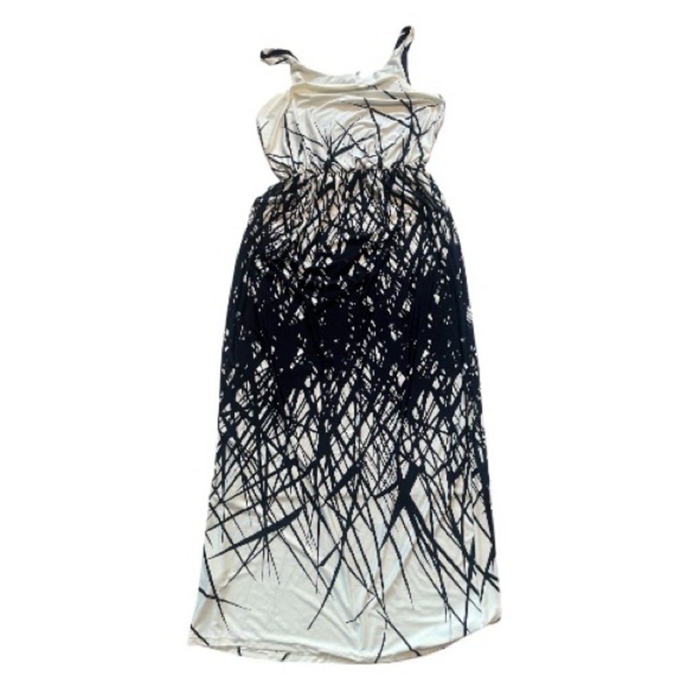 Gilli Black and White Abstract Maxi Dress